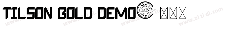 Tilson Bold Demo字体转换
